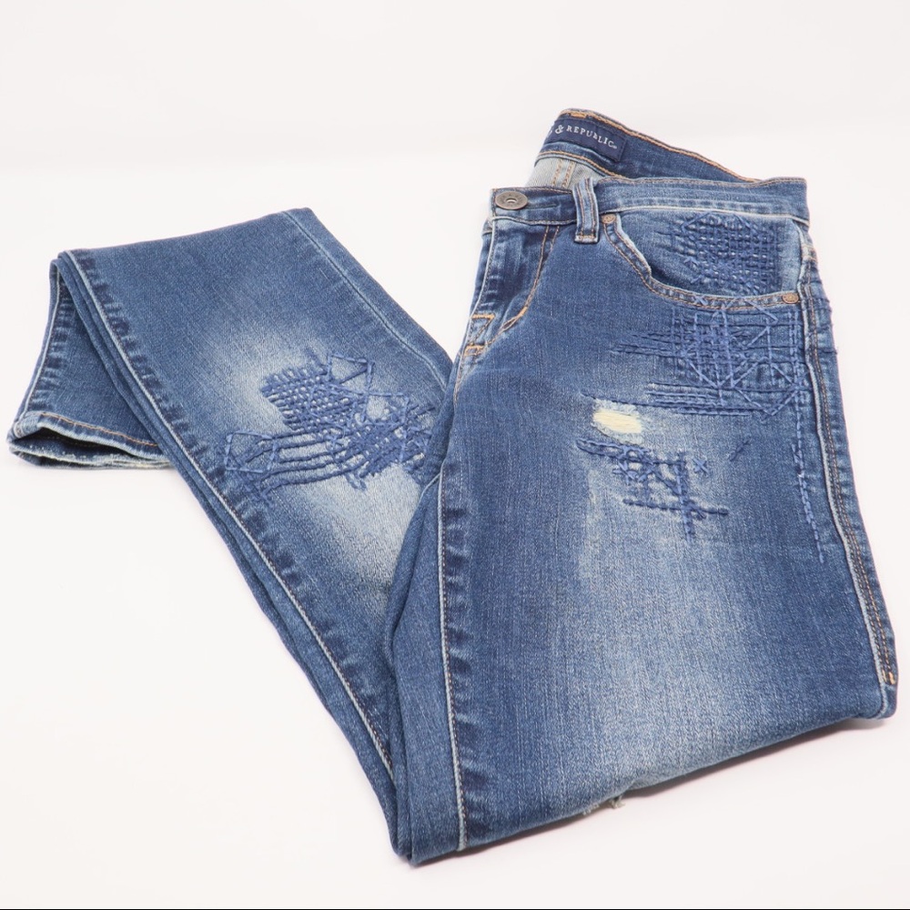 ROCK & REPUBLIC Berlin distressed boho jeans 2